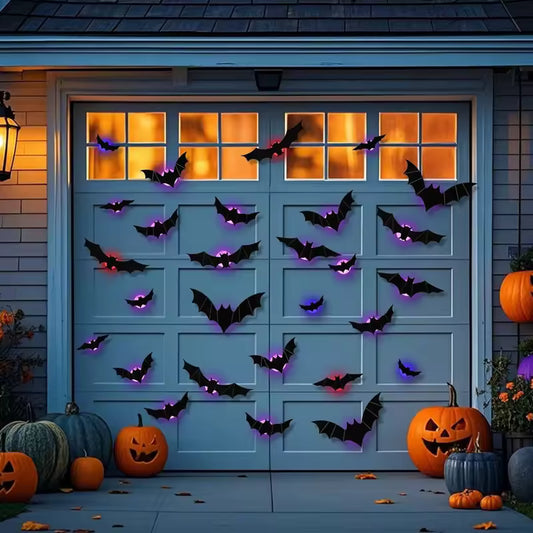 🦇🎃Spooky Glow Bats – 3D Halloween Wall Lights🦇🎃