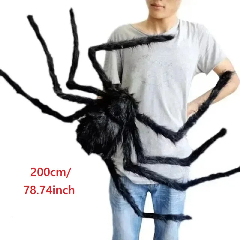 Giant Black Plush Spider Halloween