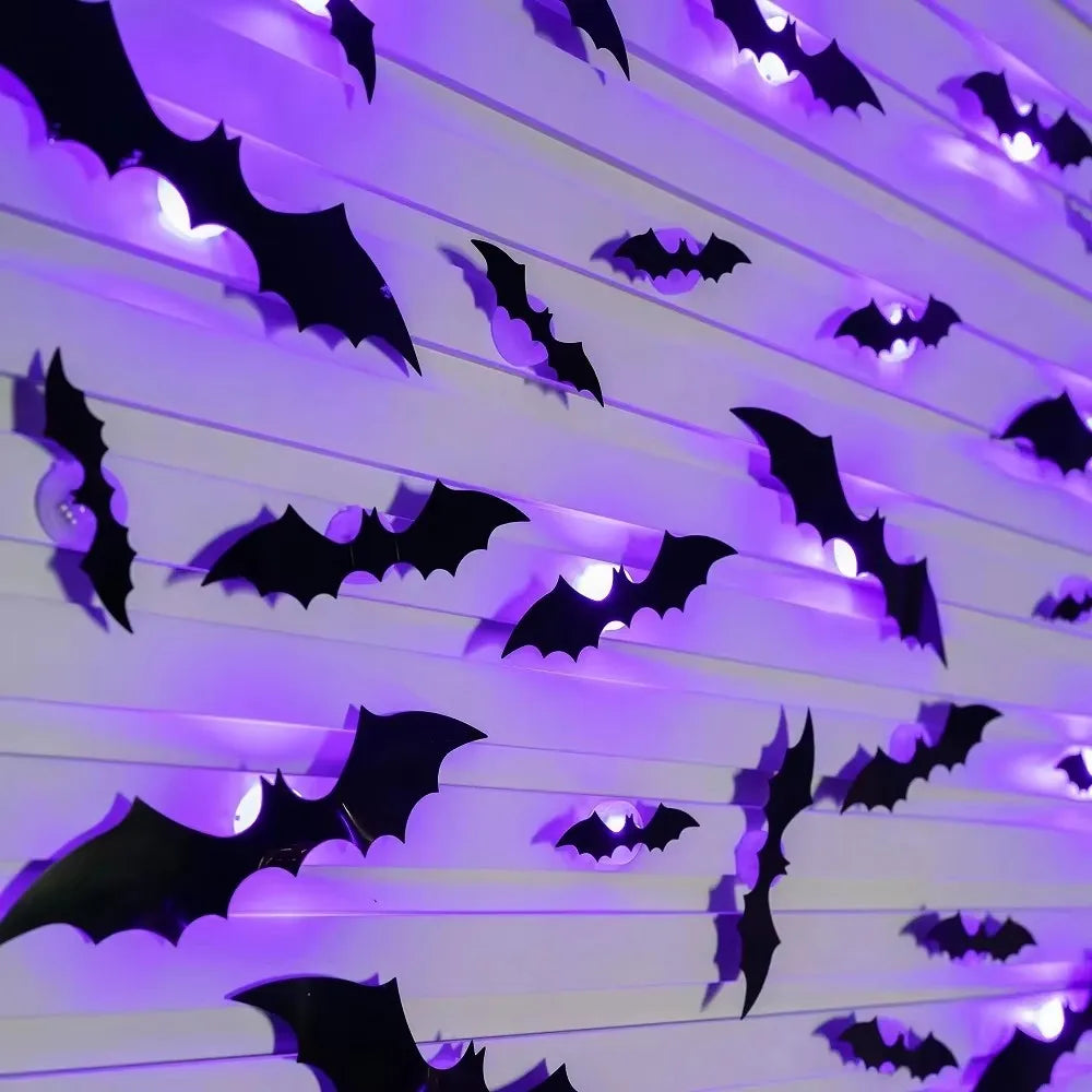 🦇🎃Spooky Glow Bats – 3D Halloween Wall Lights🦇🎃