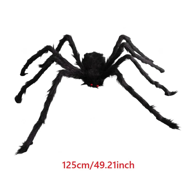 Giant Black Plush Spider Halloween