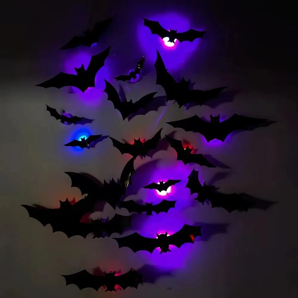 🦇🎃Spooky Glow Bats – 3D Halloween Wall Lights🦇🎃