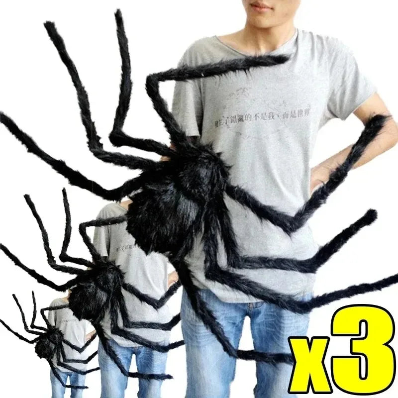 Giant Black Plush Spider Halloween