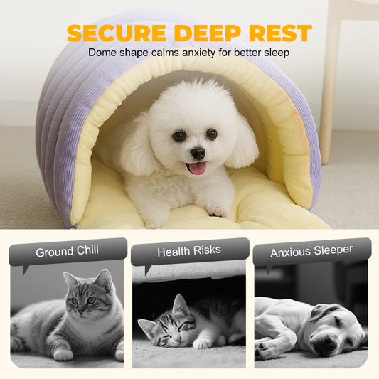 🔥Limited-time offer-Warmth Cozy Comfort Plush Pet Cave