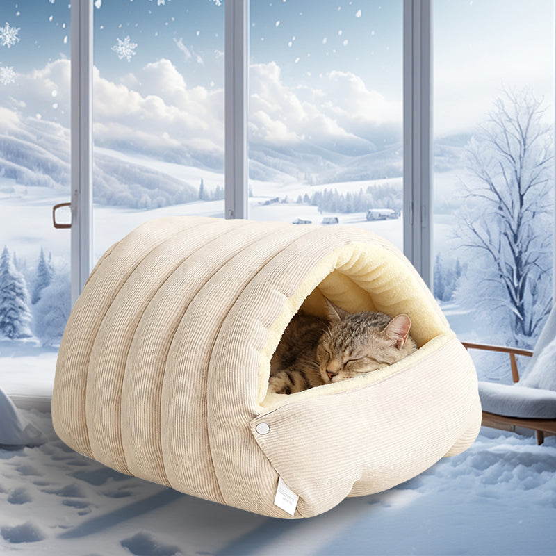 🔥Limited-time offer-Warmth Cozy Comfort Plush Pet Cave