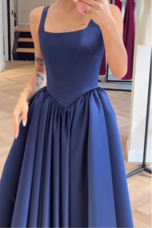 Satin double strap waist princess dress
