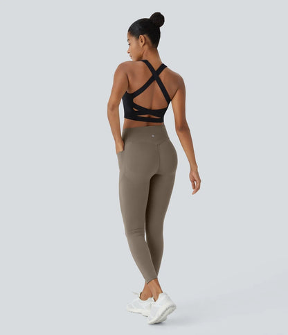 GlowLift Sculpted Leggings – Elegant Fit with Peach Effect