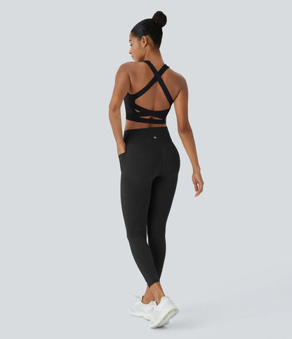 GlowLift Sculpted Leggings – Elegant Fit with Peach Effect